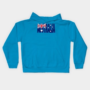 Australia flag stencil Kids Hoodie